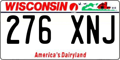 WI license plate 276XNJ