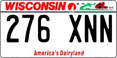 WI license plate 276XNN