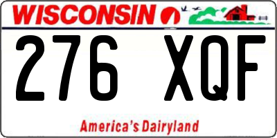WI license plate 276XQF