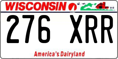 WI license plate 276XRR