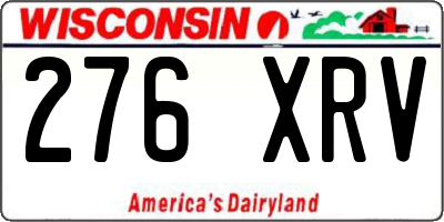 WI license plate 276XRV