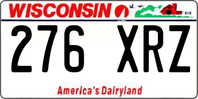 WI license plate 276XRZ