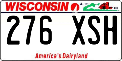 WI license plate 276XSH