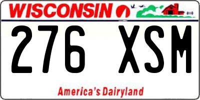 WI license plate 276XSM
