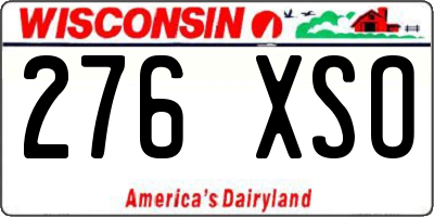 WI license plate 276XSO