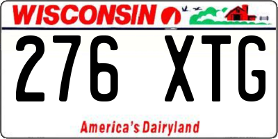 WI license plate 276XTG