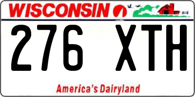 WI license plate 276XTH