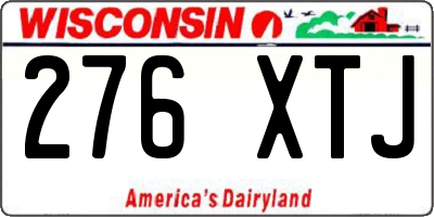 WI license plate 276XTJ