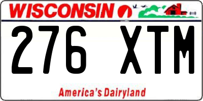 WI license plate 276XTM