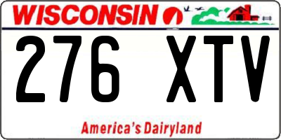 WI license plate 276XTV