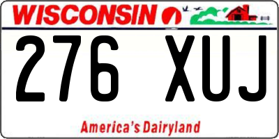 WI license plate 276XUJ