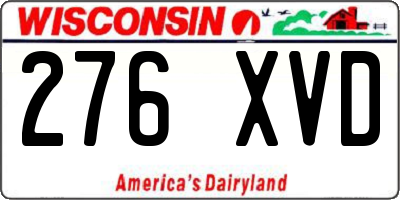 WI license plate 276XVD