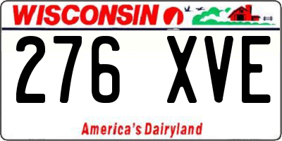 WI license plate 276XVE