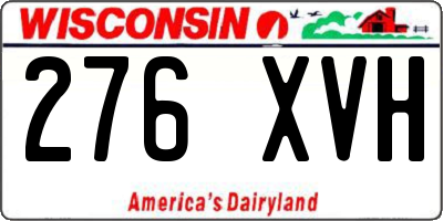 WI license plate 276XVH