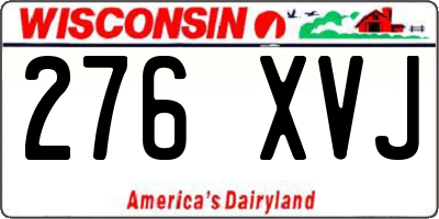 WI license plate 276XVJ