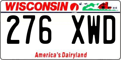 WI license plate 276XWD