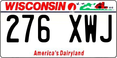 WI license plate 276XWJ