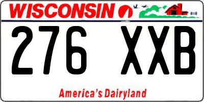 WI license plate 276XXB