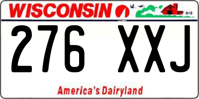 WI license plate 276XXJ