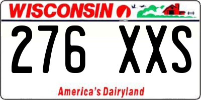 WI license plate 276XXS