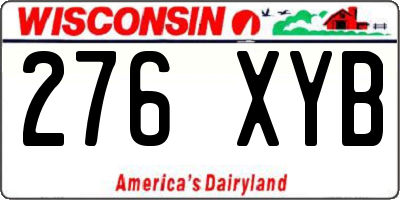 WI license plate 276XYB