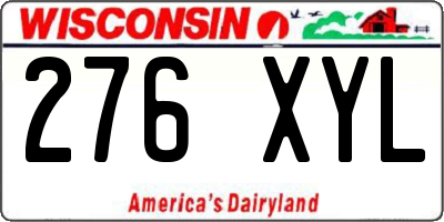WI license plate 276XYL