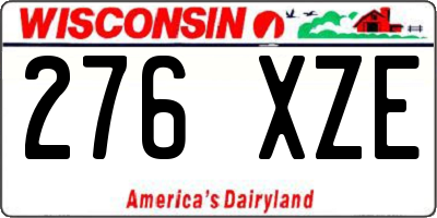 WI license plate 276XZE