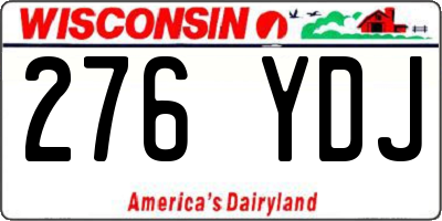 WI license plate 276YDJ