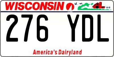 WI license plate 276YDL