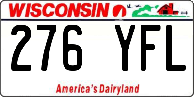 WI license plate 276YFL