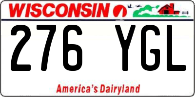 WI license plate 276YGL