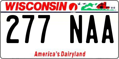 WI license plate 277NAA