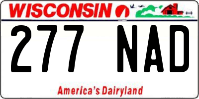 WI license plate 277NAD