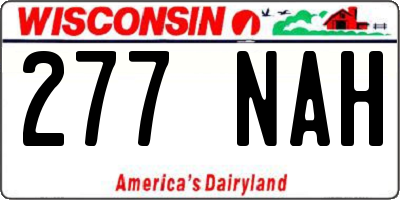 WI license plate 277NAH