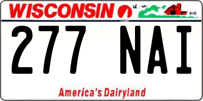 WI license plate 277NAI