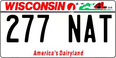 WI license plate 277NAT