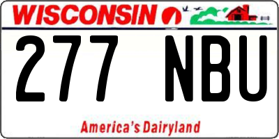 WI license plate 277NBU