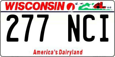 WI license plate 277NCI