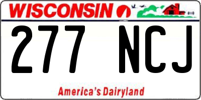 WI license plate 277NCJ