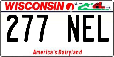 WI license plate 277NEL