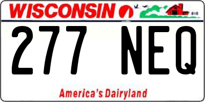 WI license plate 277NEQ