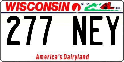 WI license plate 277NEY