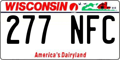 WI license plate 277NFC