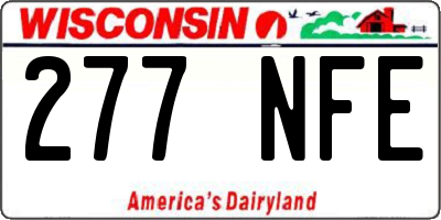 WI license plate 277NFE