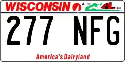 WI license plate 277NFG