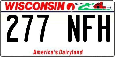 WI license plate 277NFH