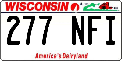 WI license plate 277NFI