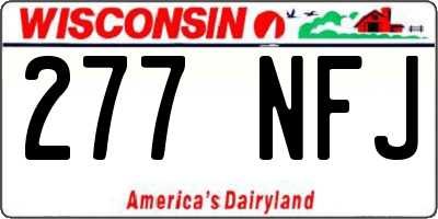 WI license plate 277NFJ