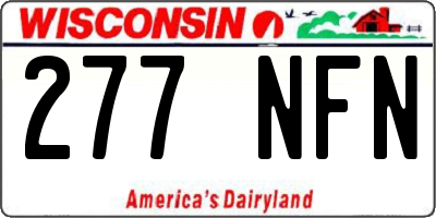 WI license plate 277NFN