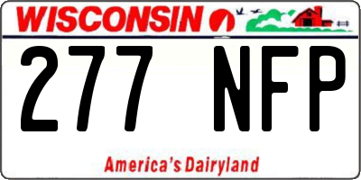 WI license plate 277NFP